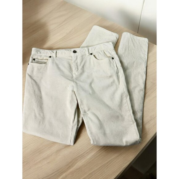 Vineyard Vines Big Girl’s Sz 16 Ivory Straight Leg Corduroy Pants - Picture 2 of 12